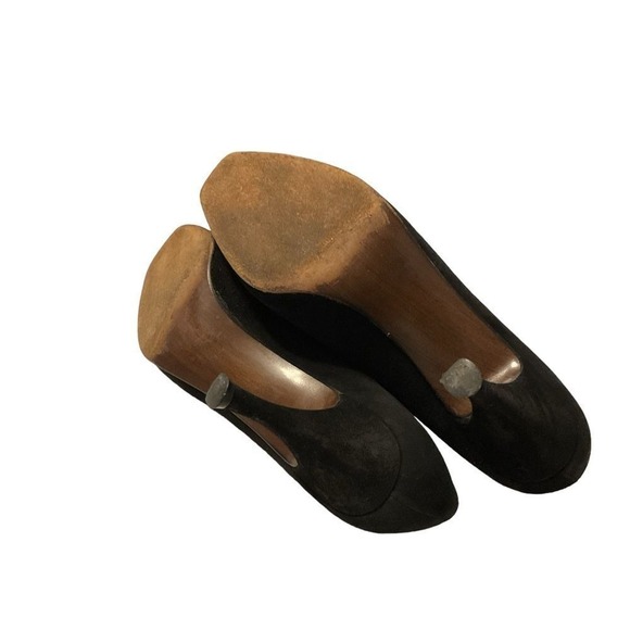 STUART WEITZMAN black Suede Pumps style BW32887 size 6.5 - Picture 7 of 8